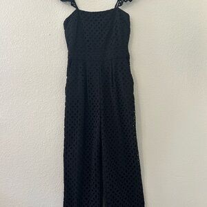J. Crew Black Eyelet Jumpsuit